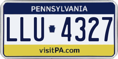 PA license plate LLU4327