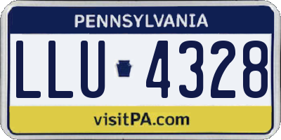 PA license plate LLU4328