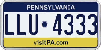 PA license plate LLU4333
