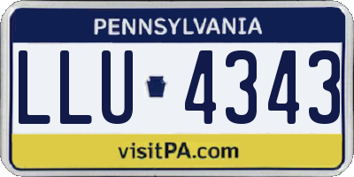 PA license plate LLU4343