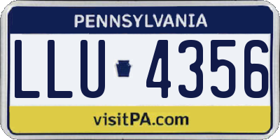 PA license plate LLU4356