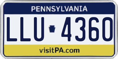 PA license plate LLU4360