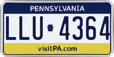 PA license plate LLU4364