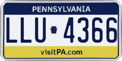 PA license plate LLU4366