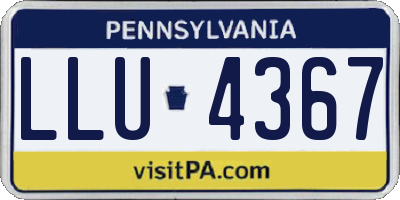 PA license plate LLU4367