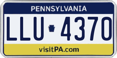 PA license plate LLU4370