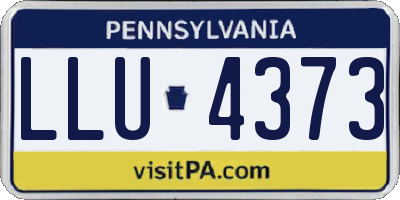 PA license plate LLU4373
