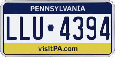 PA license plate LLU4394