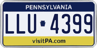 PA license plate LLU4399