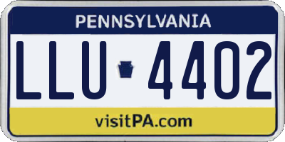 PA license plate LLU4402