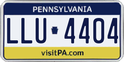 PA license plate LLU4404