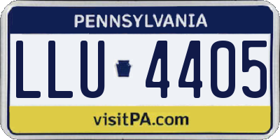 PA license plate LLU4405