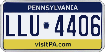 PA license plate LLU4406