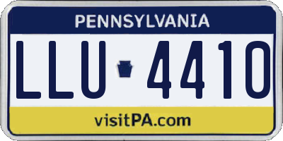 PA license plate LLU4410