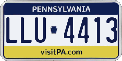 PA license plate LLU4413