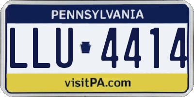 PA license plate LLU4414