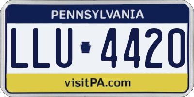 PA license plate LLU4420