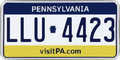 PA license plate LLU4423