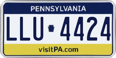 PA license plate LLU4424