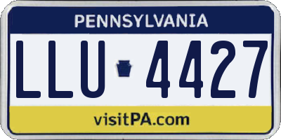 PA license plate LLU4427