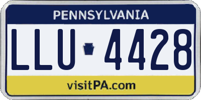 PA license plate LLU4428