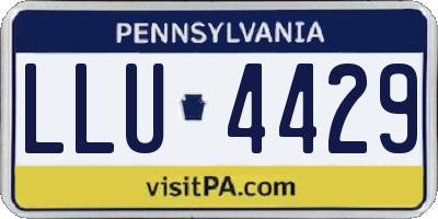 PA license plate LLU4429
