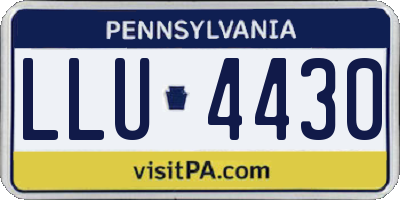 PA license plate LLU4430