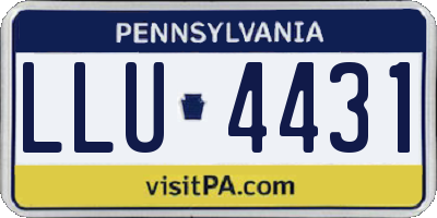 PA license plate LLU4431