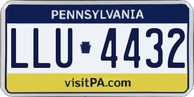 PA license plate LLU4432