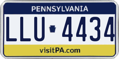 PA license plate LLU4434