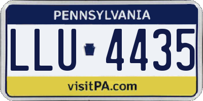 PA license plate LLU4435