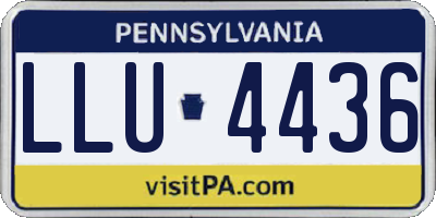 PA license plate LLU4436