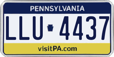 PA license plate LLU4437