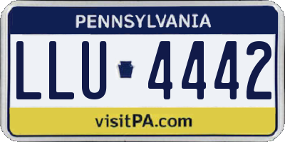 PA license plate LLU4442