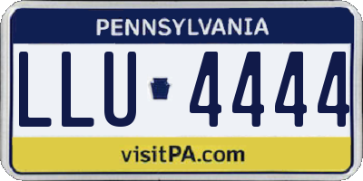 PA license plate LLU4444