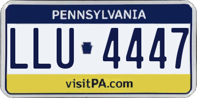 PA license plate LLU4447
