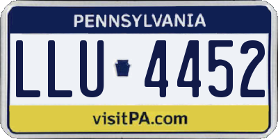 PA license plate LLU4452