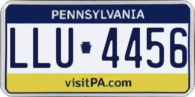 PA license plate LLU4456