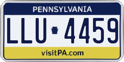 PA license plate LLU4459