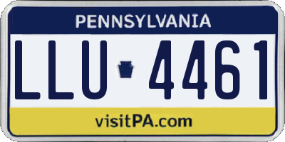PA license plate LLU4461