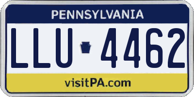 PA license plate LLU4462