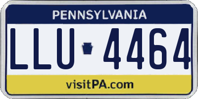 PA license plate LLU4464