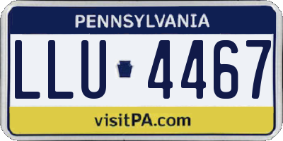 PA license plate LLU4467
