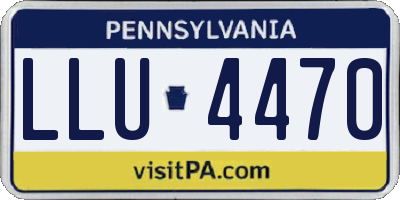 PA license plate LLU4470