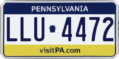 PA license plate LLU4472