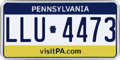 PA license plate LLU4473
