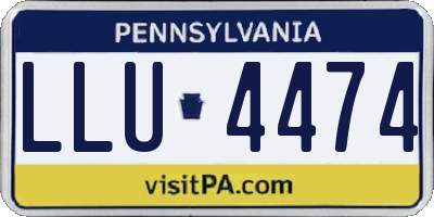 PA license plate LLU4474