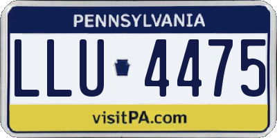PA license plate LLU4475