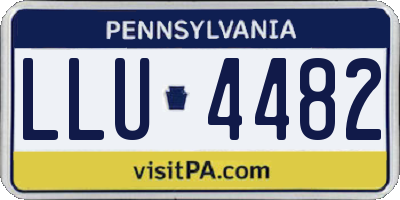PA license plate LLU4482