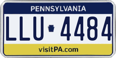 PA license plate LLU4484